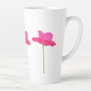 tasse de latte rose pavot