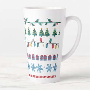 tasse de latte style noël