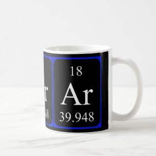 Tasse de l'élément 18 - noir d'argon