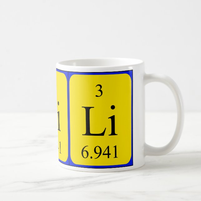 Tasse de l'élément 3 - lithium (Droite)