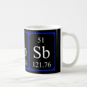 Tasse de l'élément 51 - noir d'antimoine
