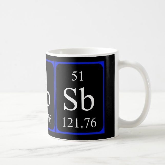 Tasse de l'élément 51 - noir d'antimoine (Droite)