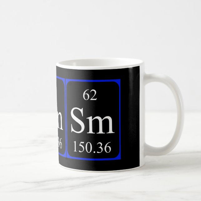Tasse de l'élément 62 - samarium (Droite)