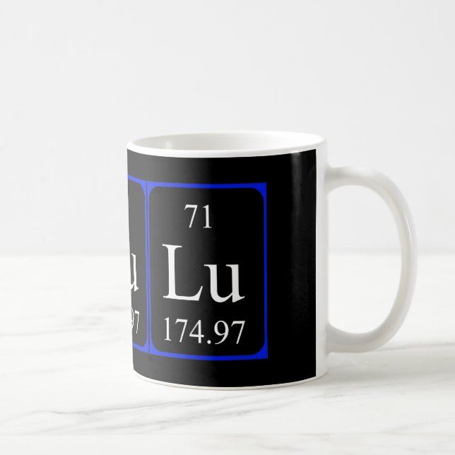 Tasse de l'élément 71 - lutécium (Droite)