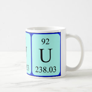Tasse de l'élément 92 - uranium