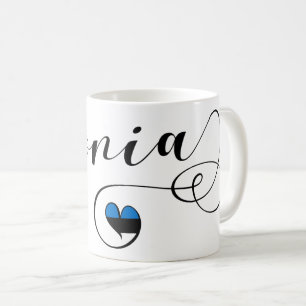 Tasse de l'Estonie de coeur, Finn, estonien