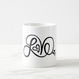 Tasse de lettrage d'amour