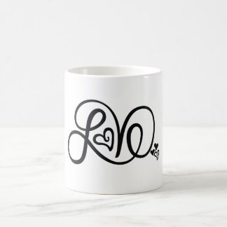 Tasse de lettrage d'amour