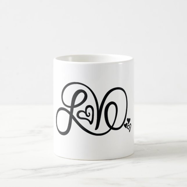Tasse de lettrage d'amour (Centre)