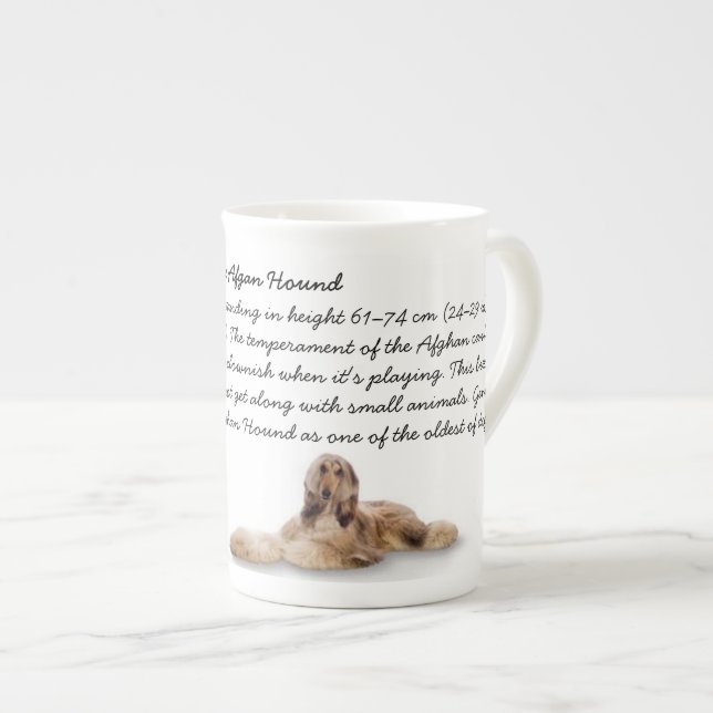 Tasse de lévrier afghan (Devant droit)