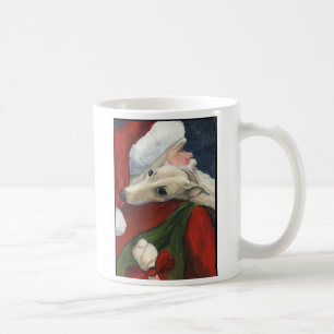 Tasse de lévrier et de Noël de Père Noël