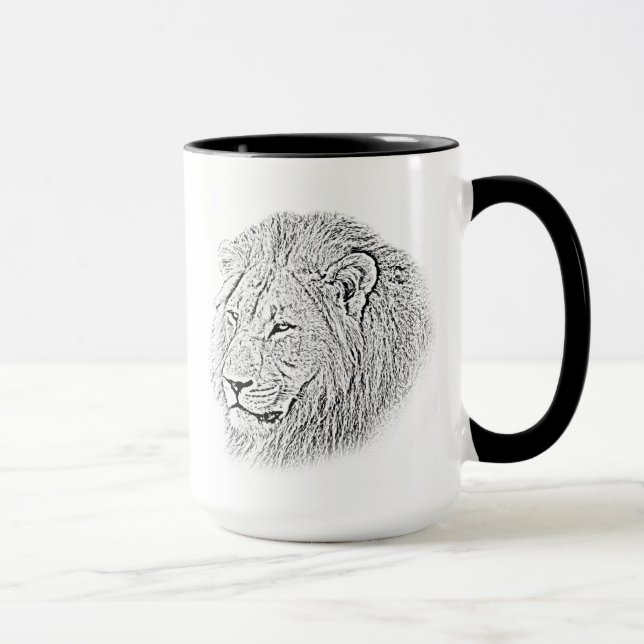 Tasse de lion - série de l'Afrique (Droite)