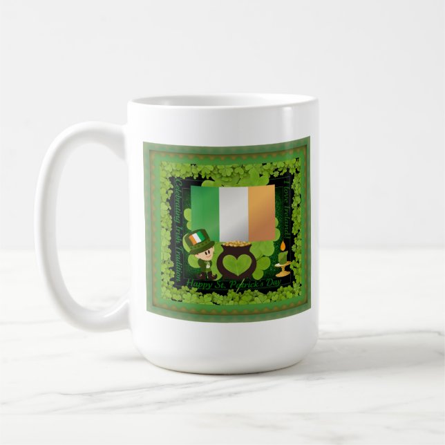 Tasse de l'Irlande d'amour du jour I de St Patrick (Gauche)