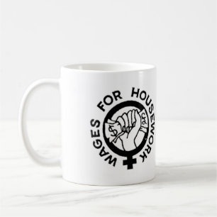 Tasse de logo de campagne de salaire ménager