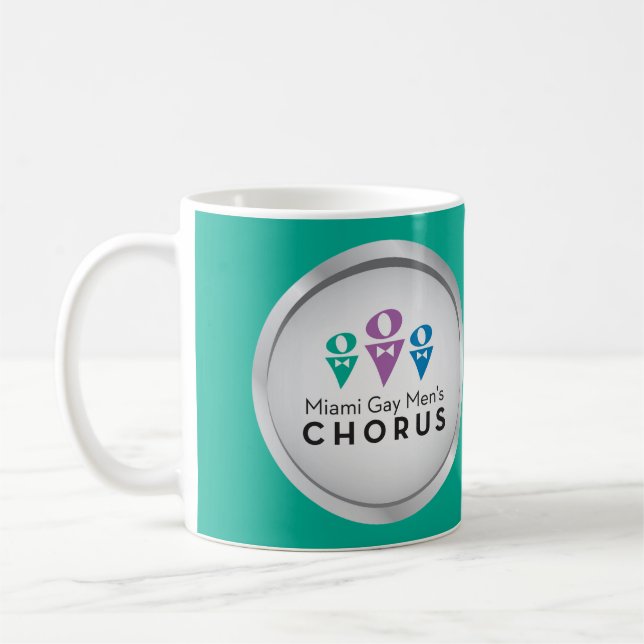 Tasse de logo de MGMC - Teal (Gauche)