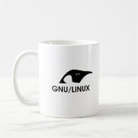 Tasse de logo de pingouin de GNU/Linux avec la