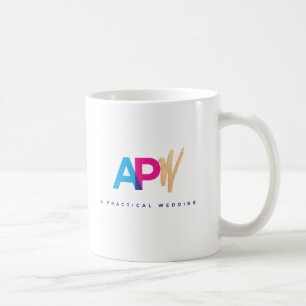 Tasse de logo par un mariage pratique