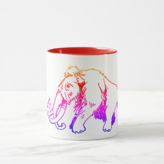 Tasse de mammouth laineux multicolore