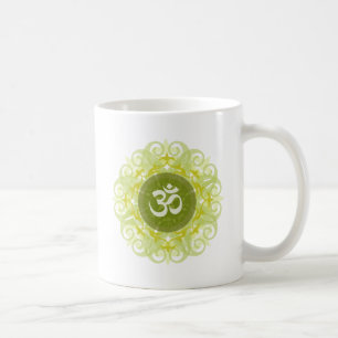 Tasse de mandala de l'OM de jade