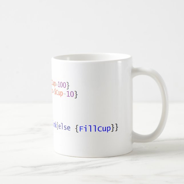 Tasse de manuscrit de café de PowerShell (Droite)