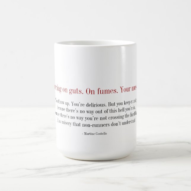 Tasse de marathon - vous courez sur des (Centre)