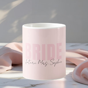 Tasse de mariée   Futur nom de Mme personnalisé en