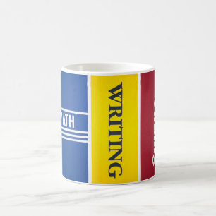 Tasse de maths d'écriture de lecture