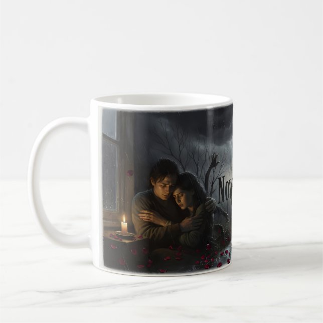 Tasse de mémoire d'amour à la bougie de Novembre P (Gauche)
