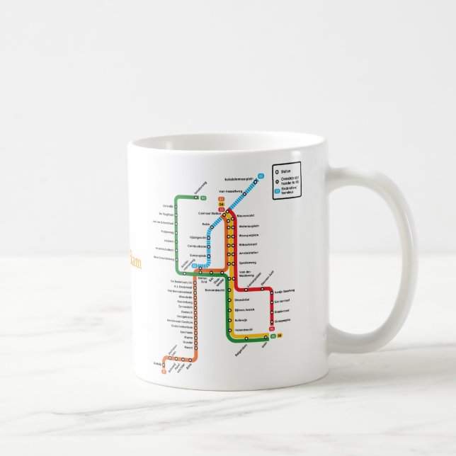 Tasse de métro d'Amsterdam (Droite)