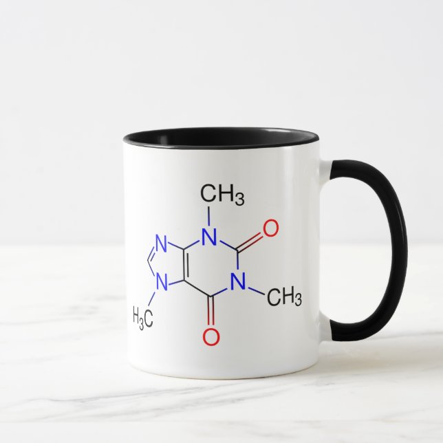 Tasse de molécule de caféine (Droite)