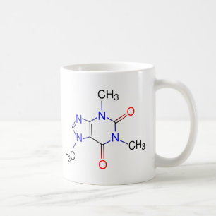 Tasse de molécule de caféine