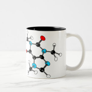 Tasse de molécule de caféine