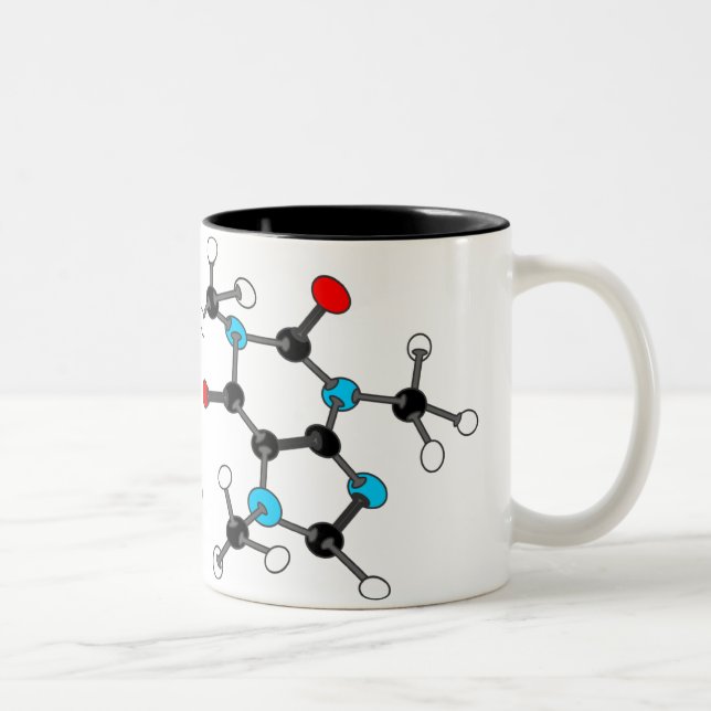 Tasse de molécule de caféine (Droit)