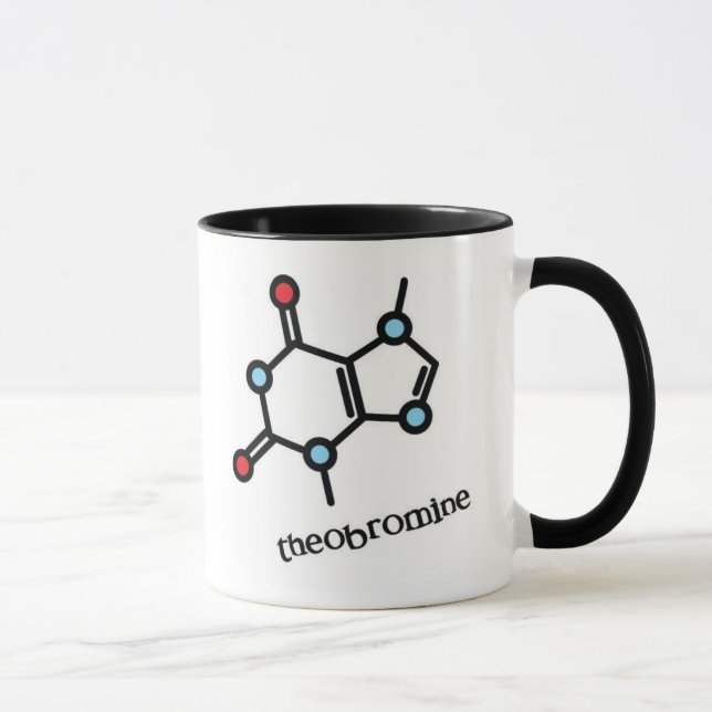tasse de molécule de théobromine (chocolat) (Droite)