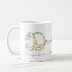 Tasse de monogramme signification nom lettre D