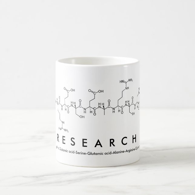 Tasse de mot de peptide de recherches (Centre)