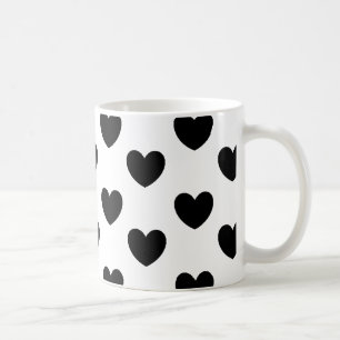 Tasse de motif de coeurs