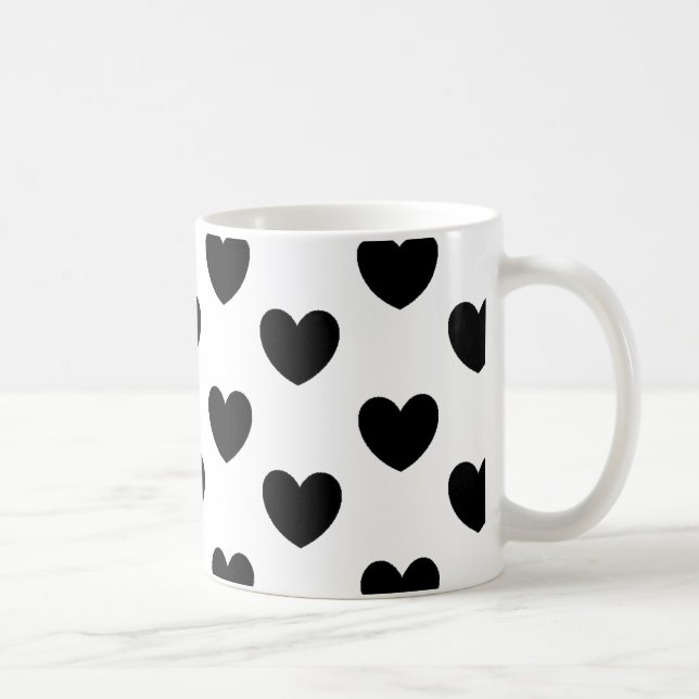 Tasse de motif de coeurs (Droite)