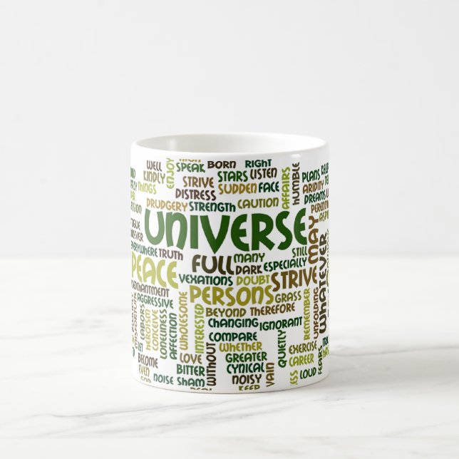 Tasse de motivation de nuage de mot de desiderata (Centre)