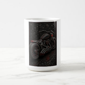 Tasse de moto personnalisée Black Inferno Mosaic