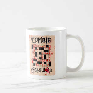 Tasse de mots croisé de zombi