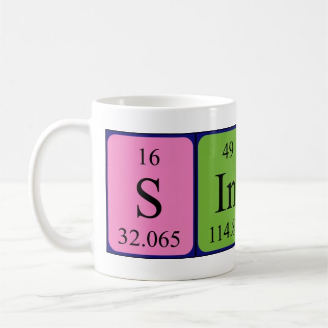 Tasse de mots de table périodique (Gauche)