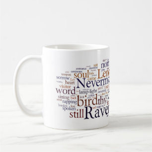 Tasse de mots d'Edgar Allan Poe Raven