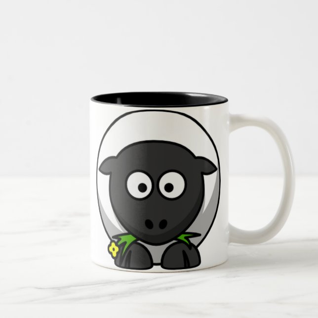Tasse de moutons de bande dessinée (Droit)