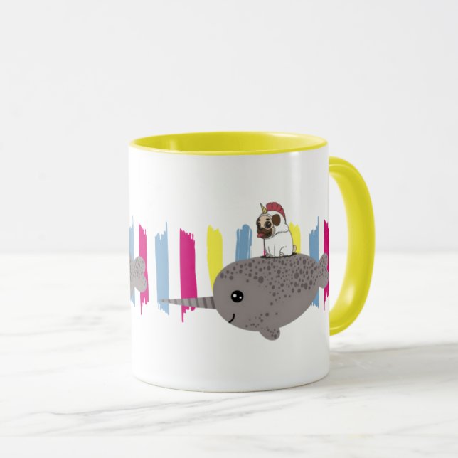 Tasse de Narwhal de carlin de licorne (Devant droit)