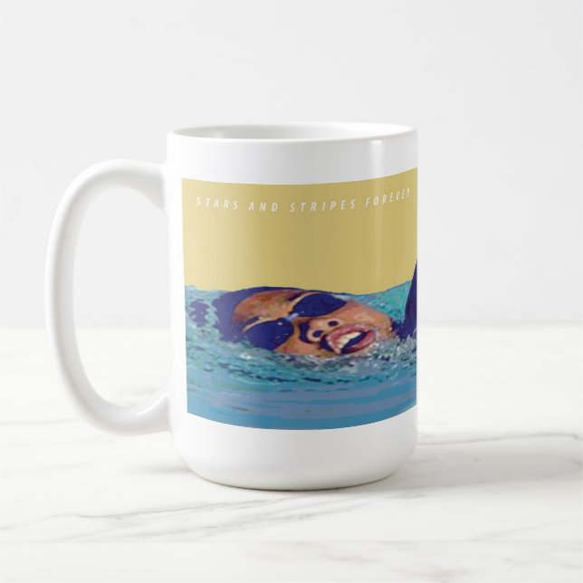 Tasse de natation de style libre de bannière (Gauche)
