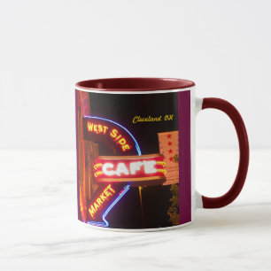 Tasse de néon de signe de café du marché