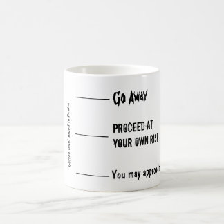 Tasse de niveau d'indicateur d'humeur de café