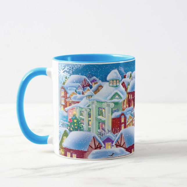 tasse de noël avec maisons enneigées (Gauche)