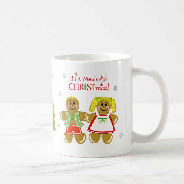 Tasse de Noël de bonhomme en pain d'épice et de (Droite)